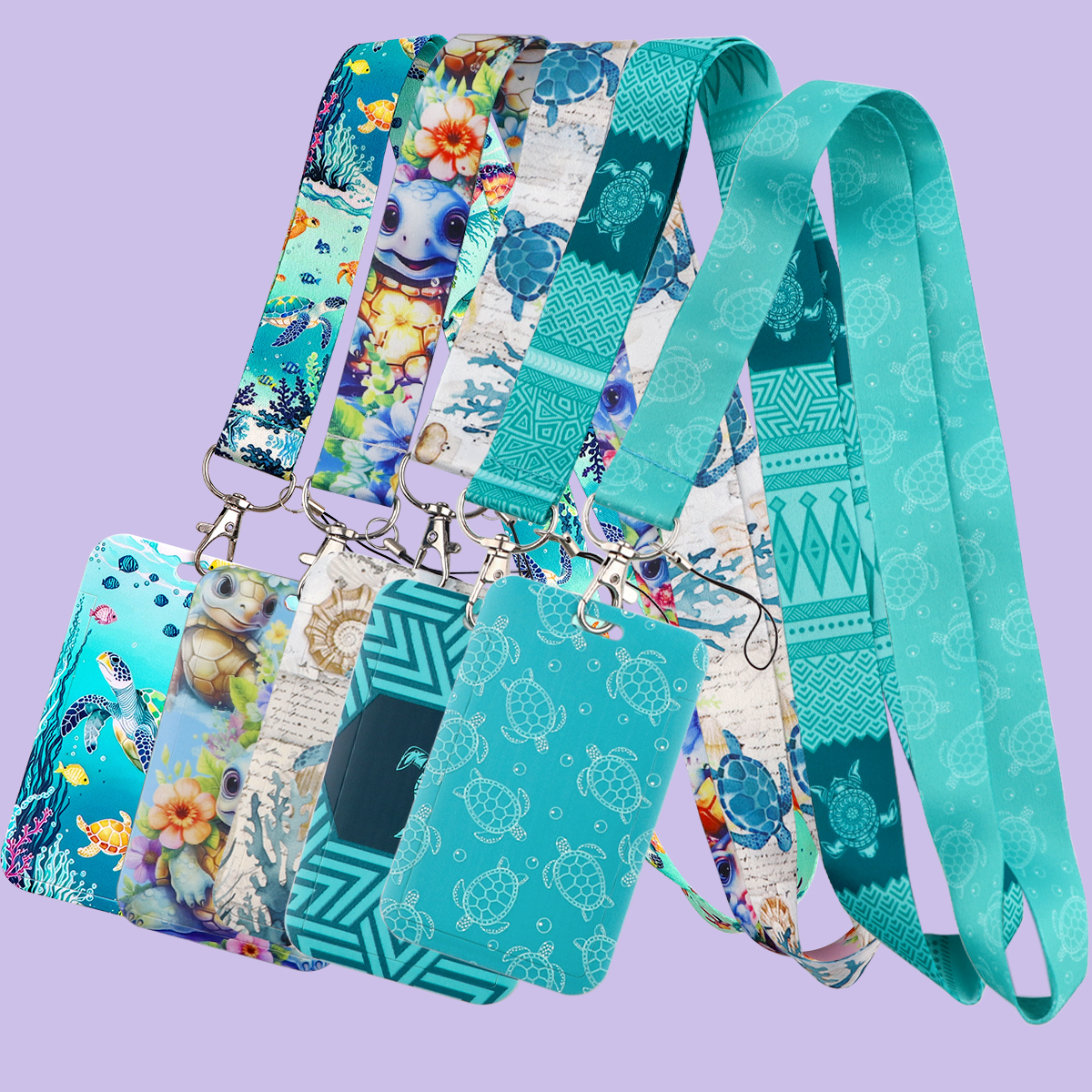Neck Hanging Phone Holder - Ocean Sea Turtle Lanyards For Keychain