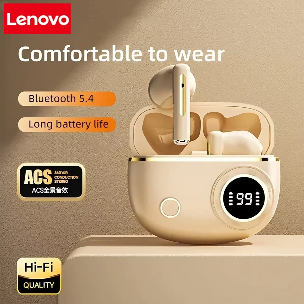 Bluetooth Earphone Tws - Lenovo TWS Wireless Bluetooth Headset LED