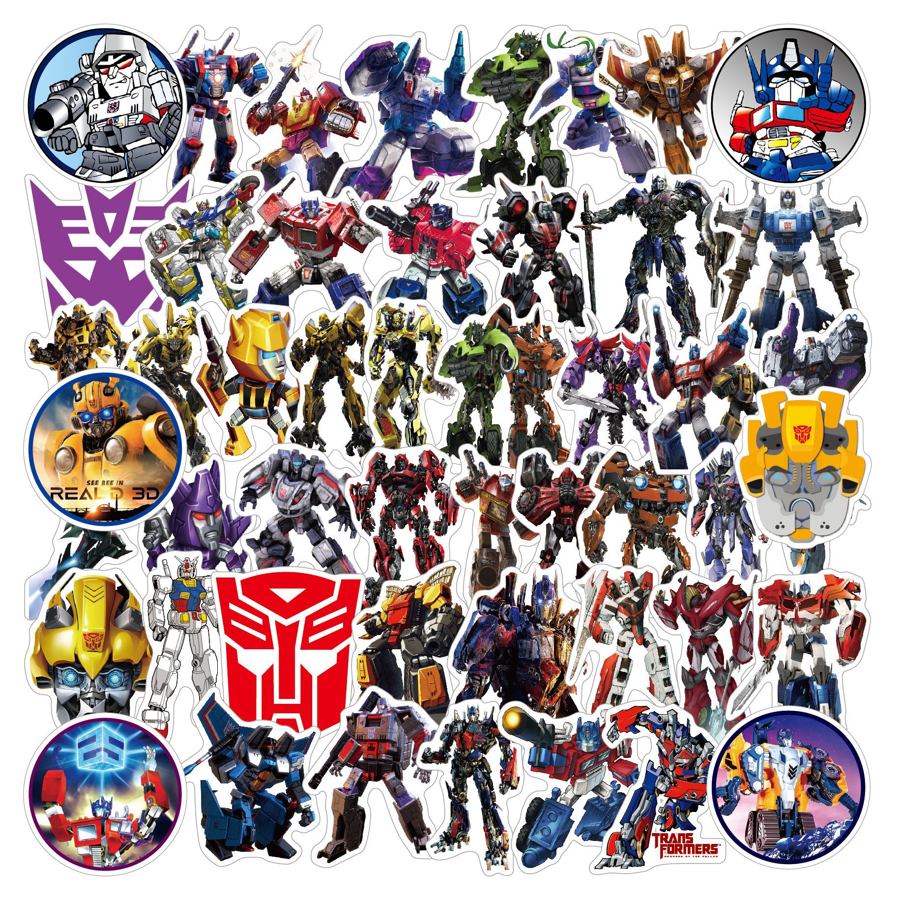 Phone Accessories For 11 Year Old Girl - 50pcs Kawaii Hasbro Transformers Sticker Cute