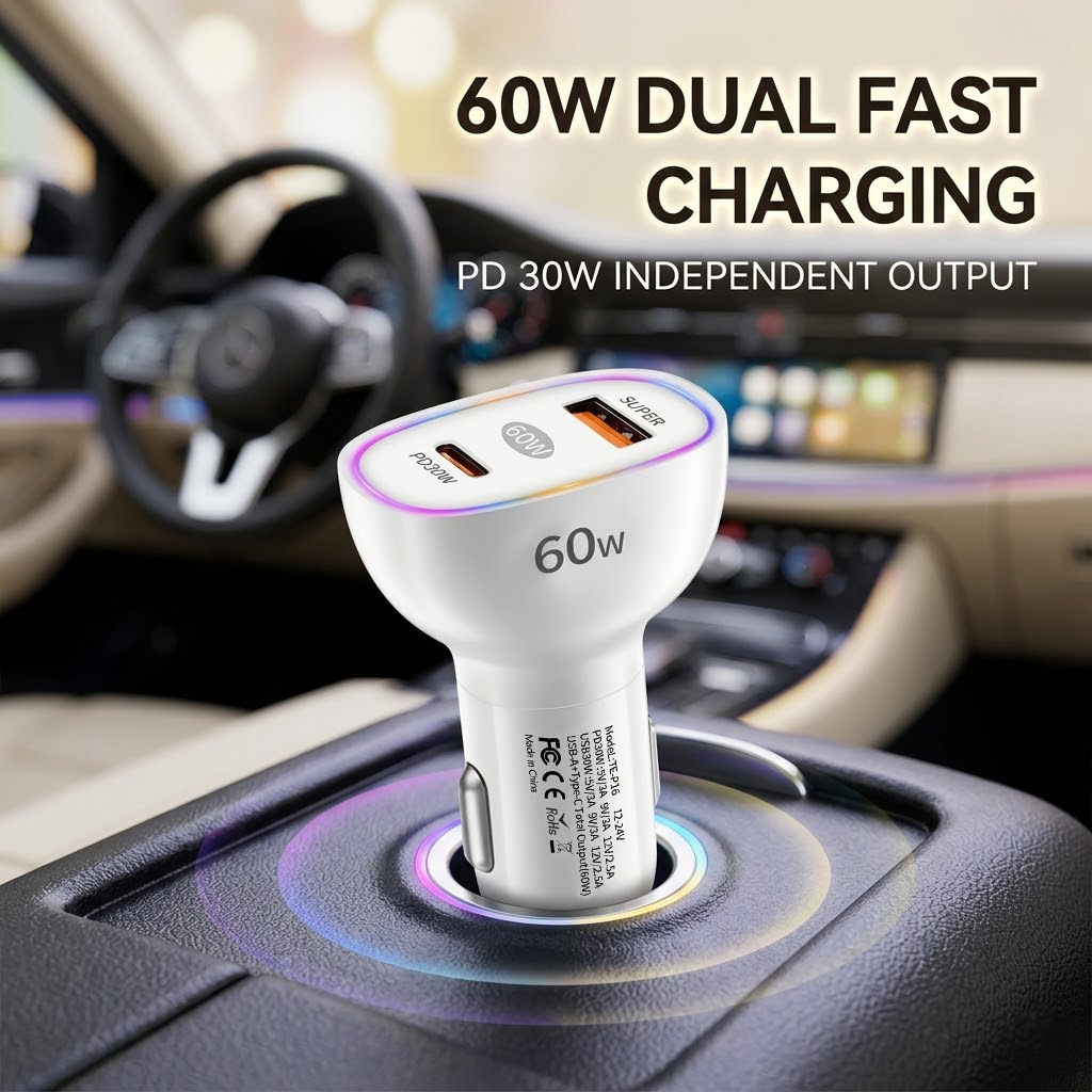 Dual Port 60W Car Charger USB  - Usb C Hub incelemesi ve fiyatı