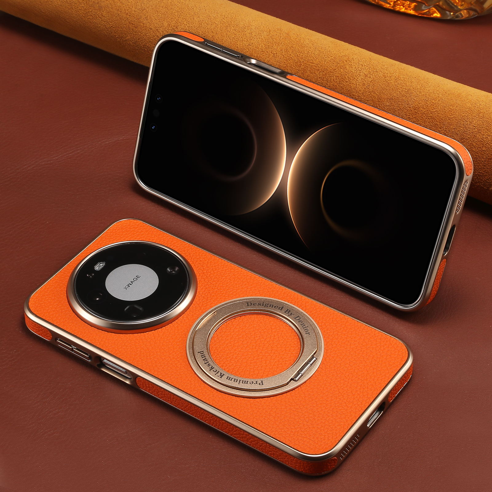 Denior Litchi Grain Phone Case - Phone Accessories Ring Holder incelemesi ve fiyatı