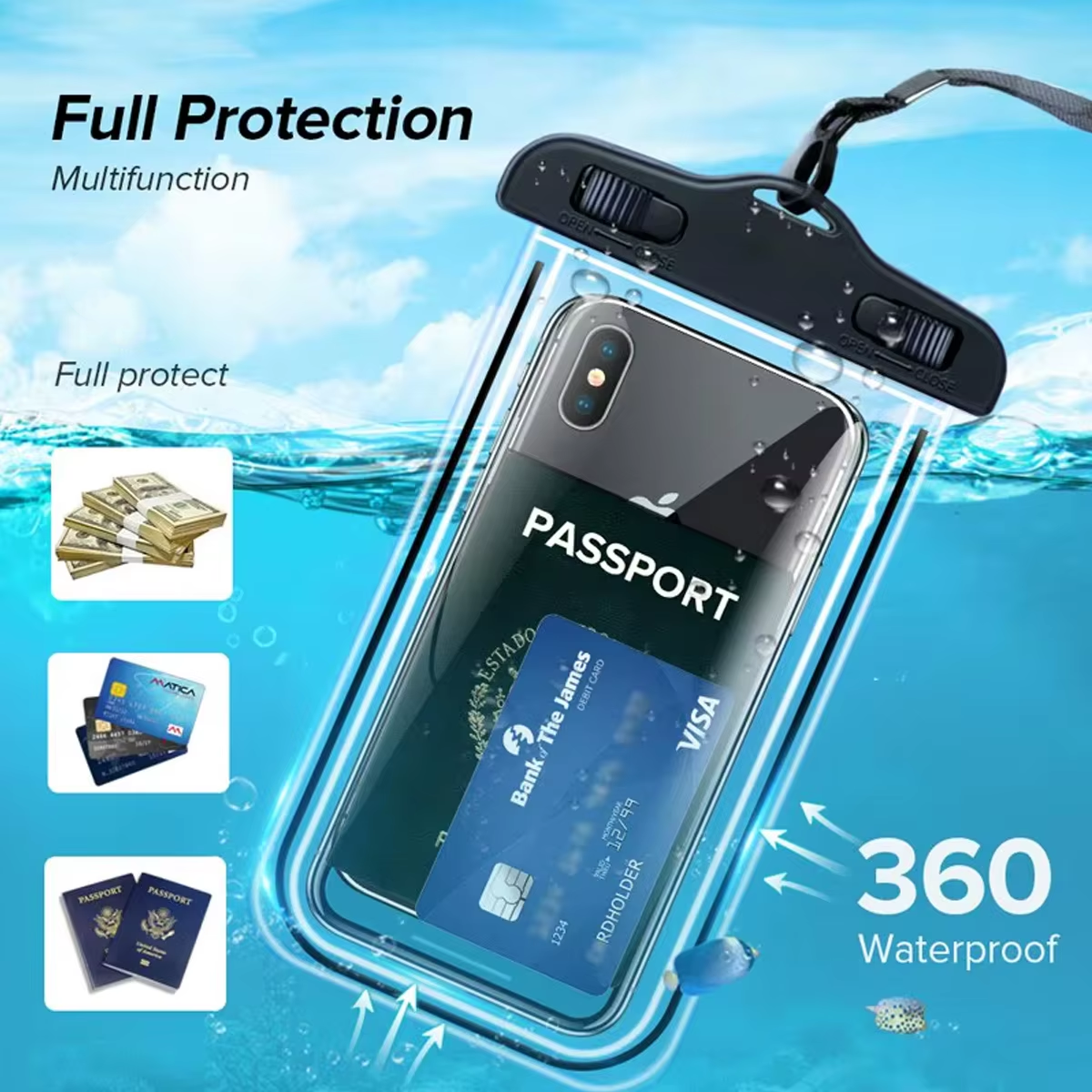 Transparent Waterproof Mobile  - Neck Hanging Phone Holder incelemesi ve fiyatı