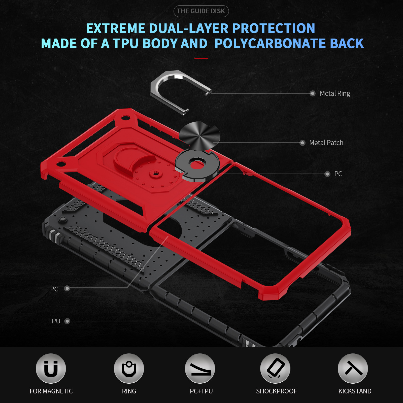 Military-grade Shockproof Phon - Phone Accessories Ring Holder incelemesi ve fiyatı
