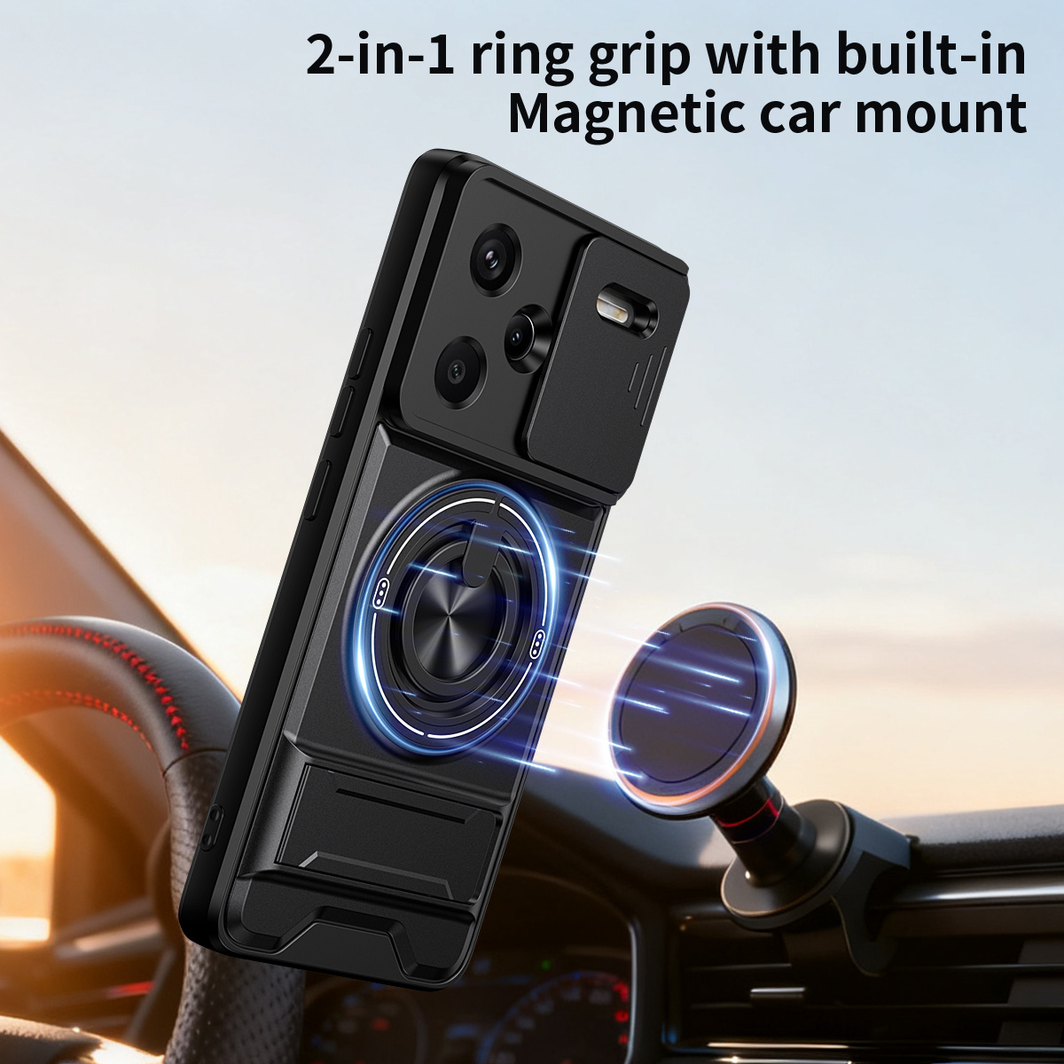 Lens Slide Camera Phone Case f - Phone Accessories Ring Holder incelemesi ve fiyatı