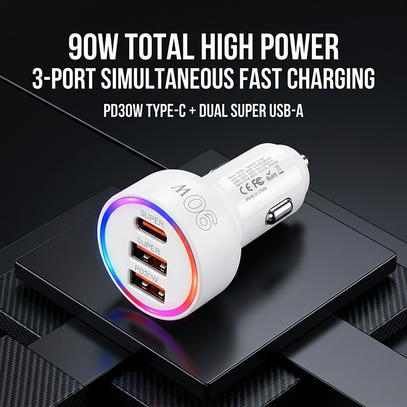 90W Car Charger Adapter with M - Usb C Hub incelemesi ve fiyatı